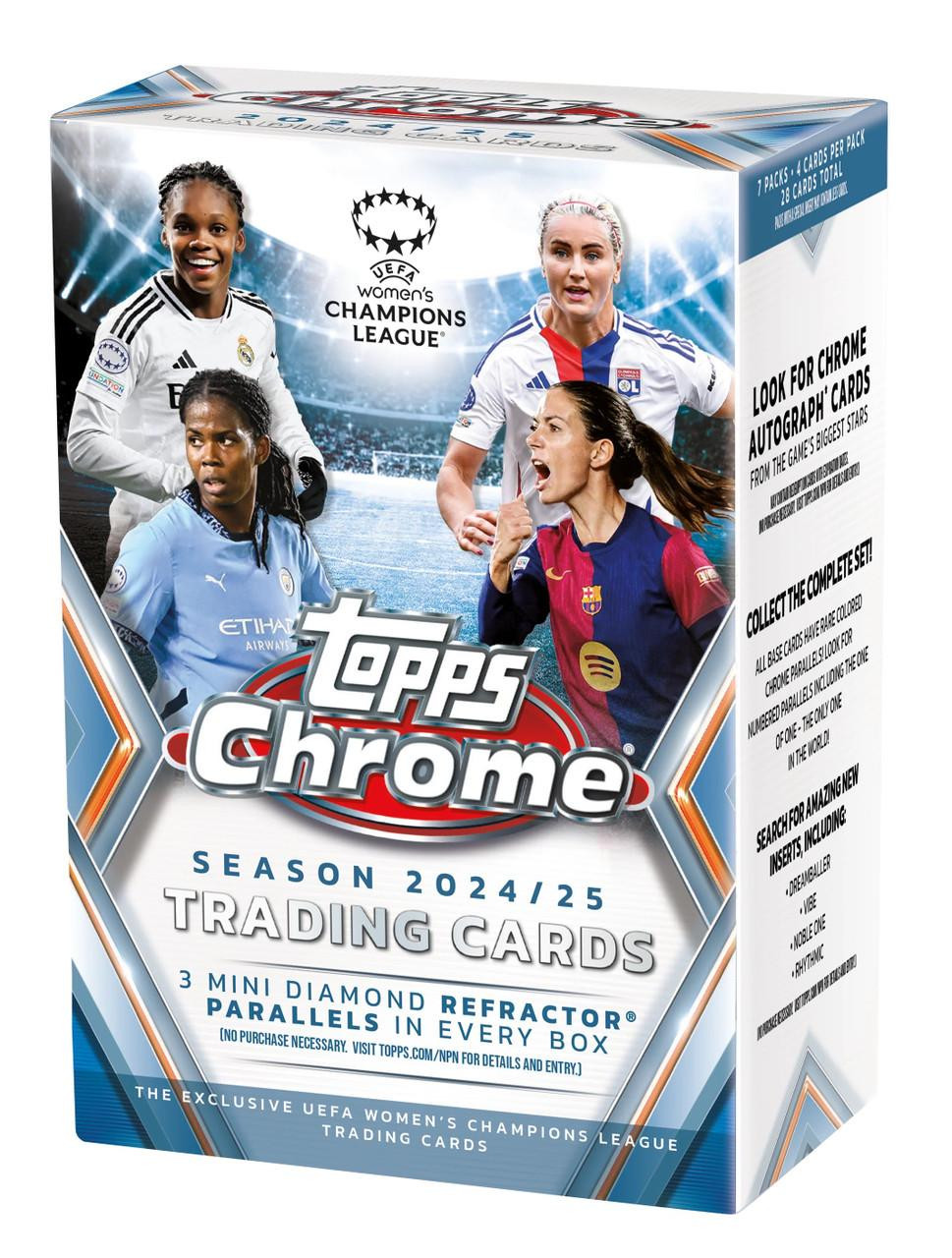 Image of 2024/25 Topps Chrome UEFA Women's Champions League Soccer Blaster Box