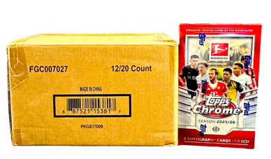 2025/26 Topps Chrome Bundesliga Soccer Hobby 12 Box Case