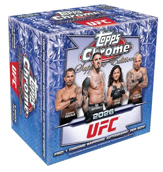 Image of 2026 Topps Chrome UFC Sapphire Edition Box