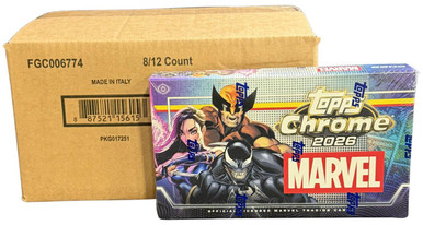 2026 Topps Chrome Marvel Comics Hobby 8 Box Case