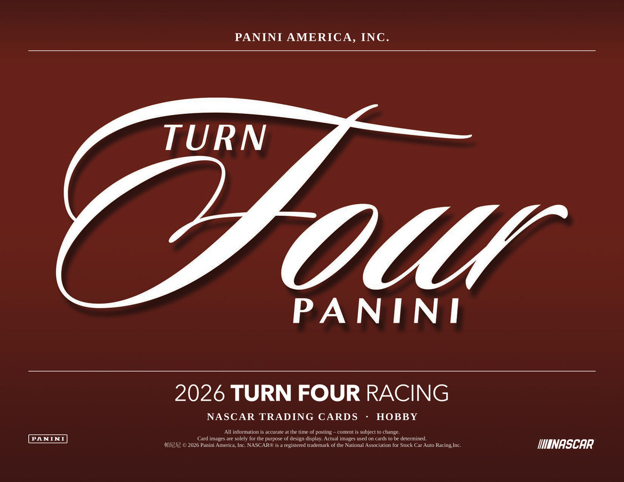 Image of 2026 Panini Turn Four Racing Hobby Box