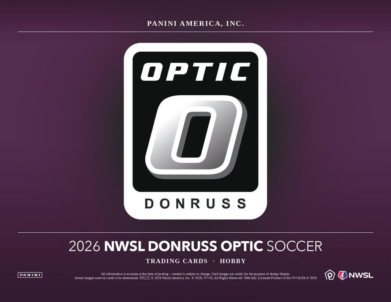 Image of 2026 Panini Donruss Optic National Women's Soccer League Hobby Box