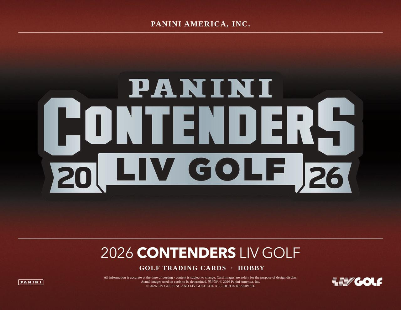 Image of 2026 Panini Contenders LIV Golf Hobby Box