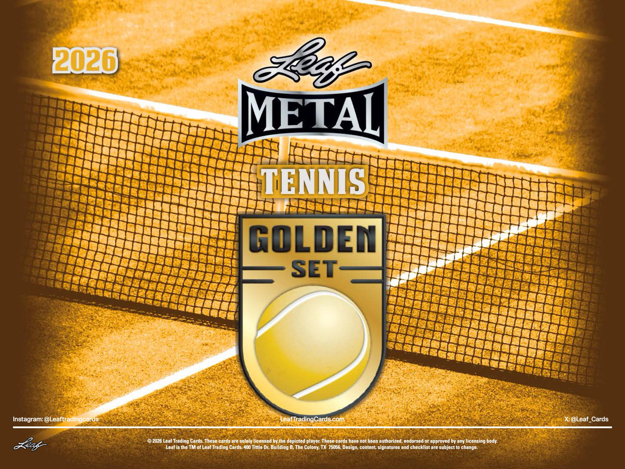 Image of 2026 Leaf Metal Tennis Golden Set Hobby Box