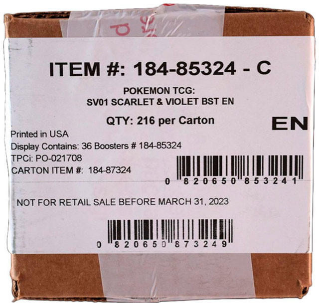Image of Pokemon Scarlet & Violet Booster 6 Box Case
