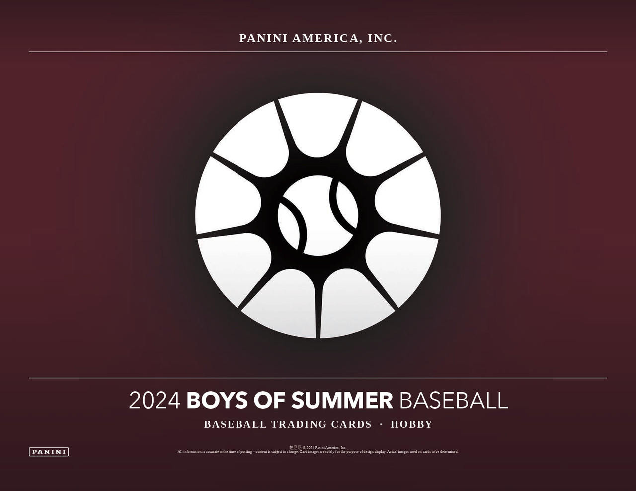 Image of 2024 Panini Boys of Summer Baseball Hobby 8 Box Case