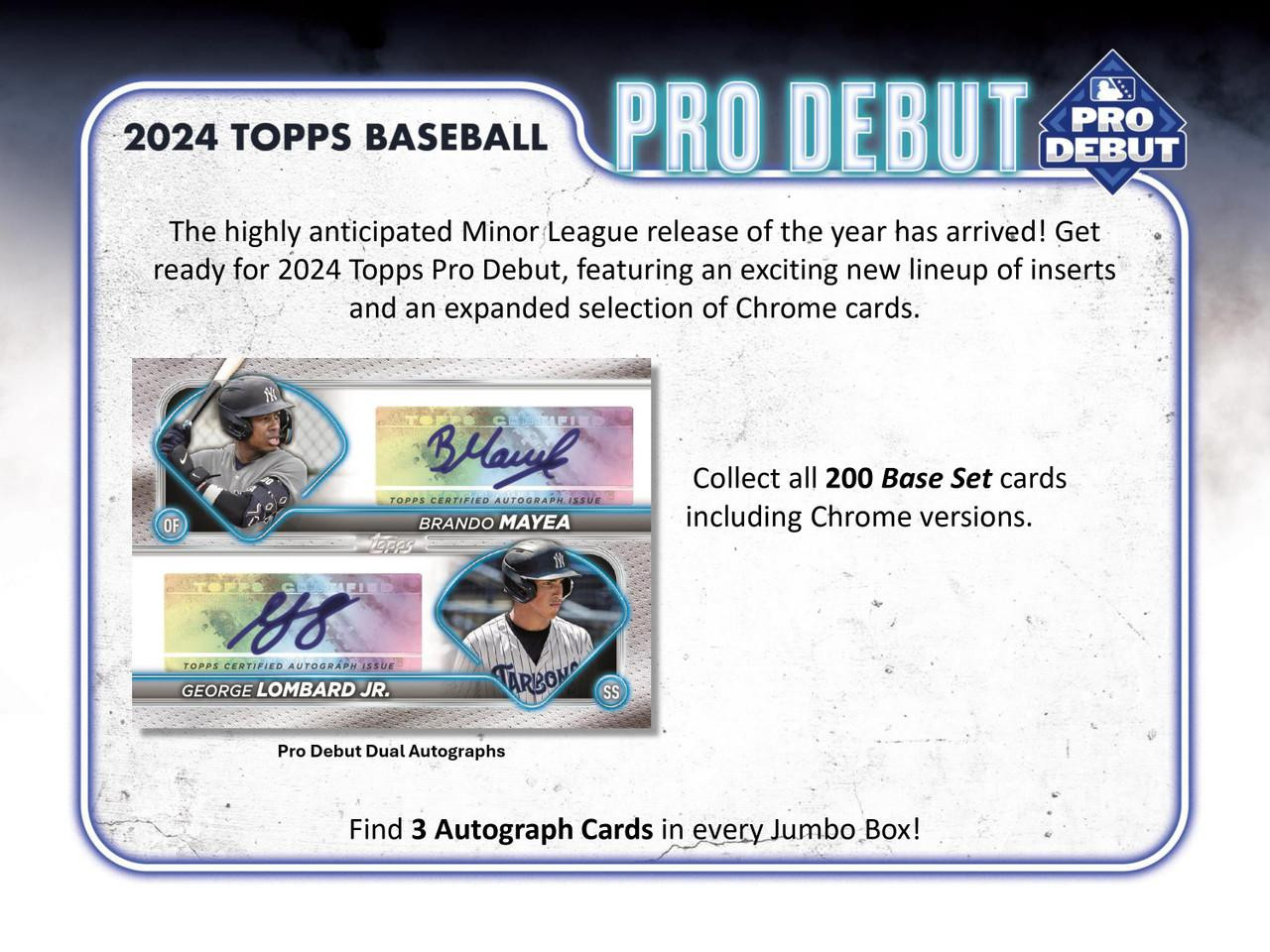 Image of 2024 Topps Pro Debut Baseball Jumbo Box
