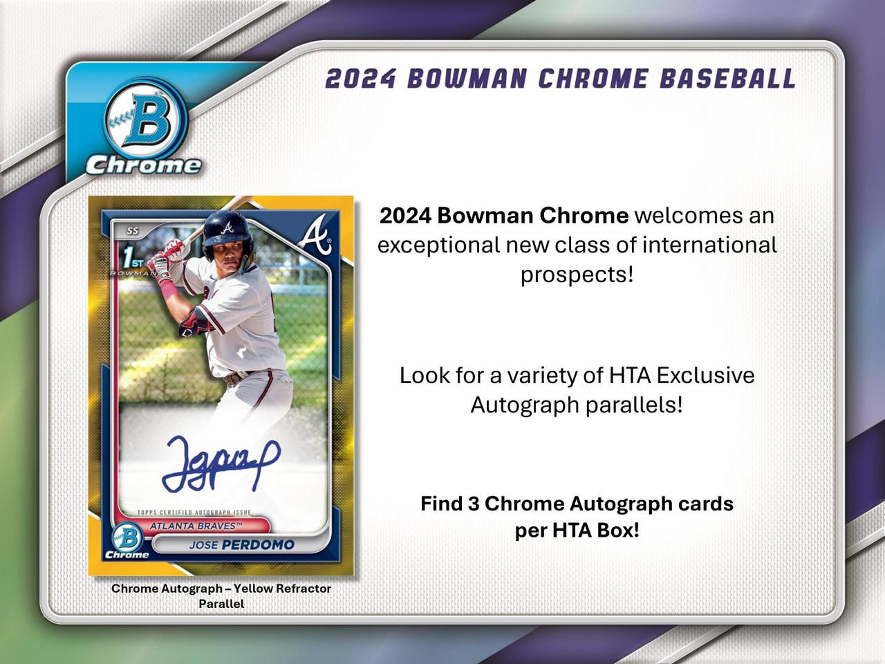 Image of 2024 Bowman Chrome Baseball HTA Choice 12 Box Case