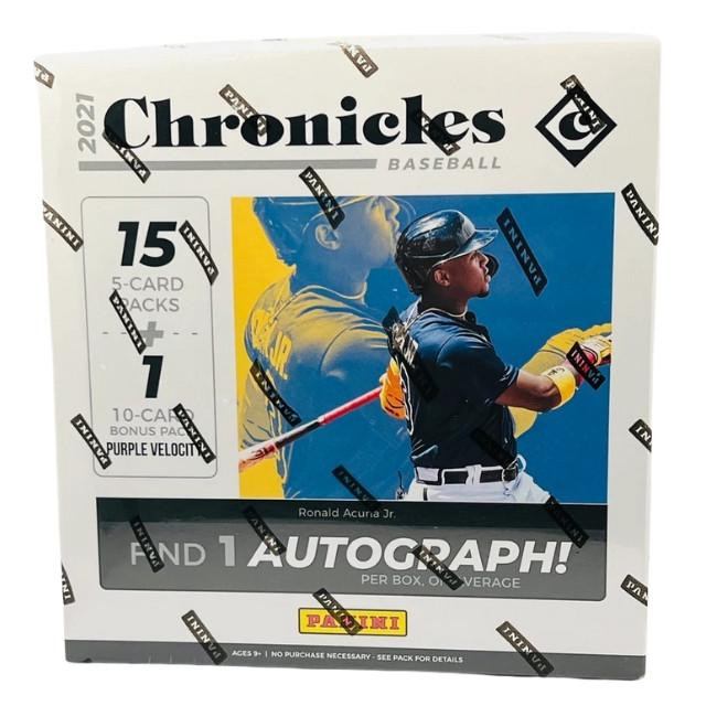 Image of 2021 Panini Chronicles Baseball Mega Box (Purple Velocity)