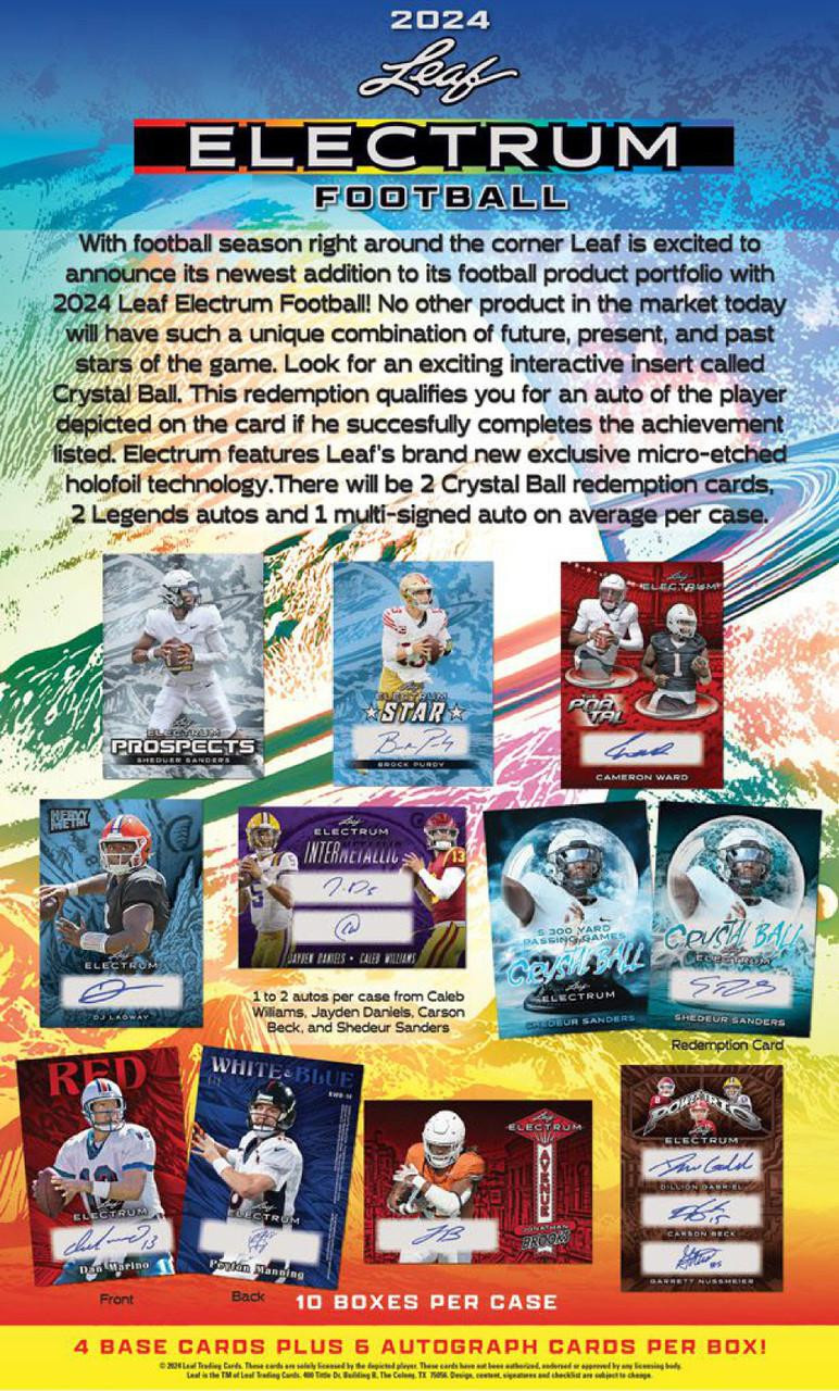 Image of 2024 Leaf Electrum Football Hobby  10 Box Case