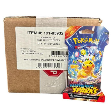 Surging Sparks English Booster Case Pokemon Scarlet & Violet SURGING SPARKS  Booster Bundle Case - 20 Sealed Boxes (SV08) Pokemon Scarlet Booster Box