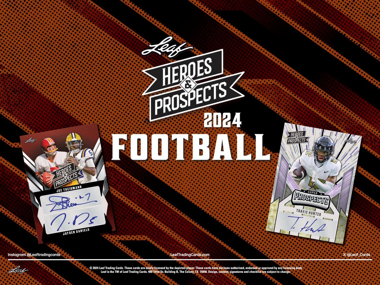 Image of 2024 Leaf Heroes & Prospects Football Hobby Box