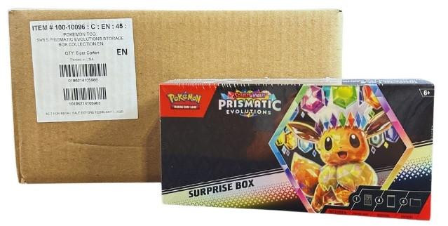 Image of Pokemon Scarlet & Violet Prismatic Evolutions Surprise 6 Box Case