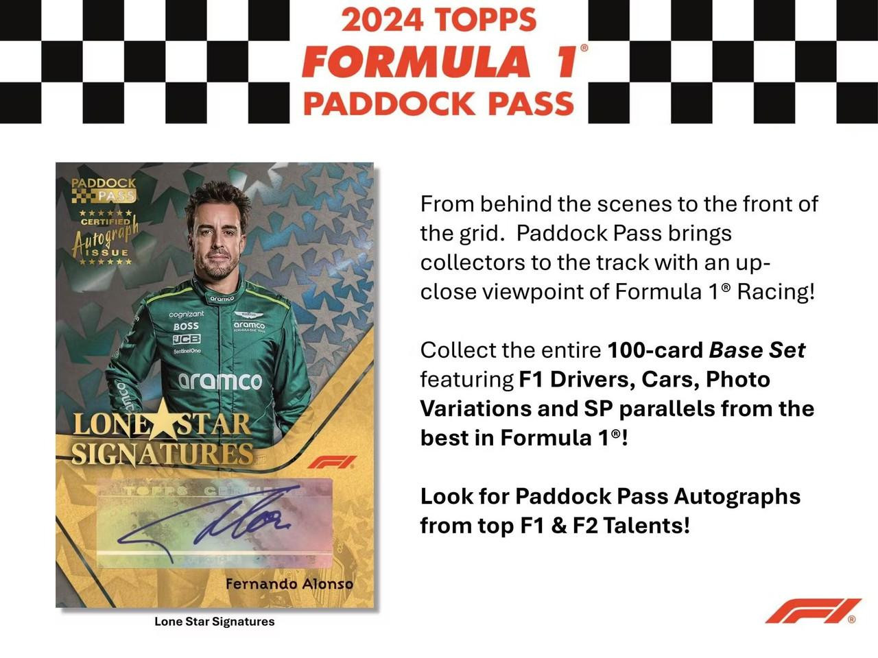 Image of 2024 Topps Formula 1 Paddock Pass Racing Hobby 8 Box Case