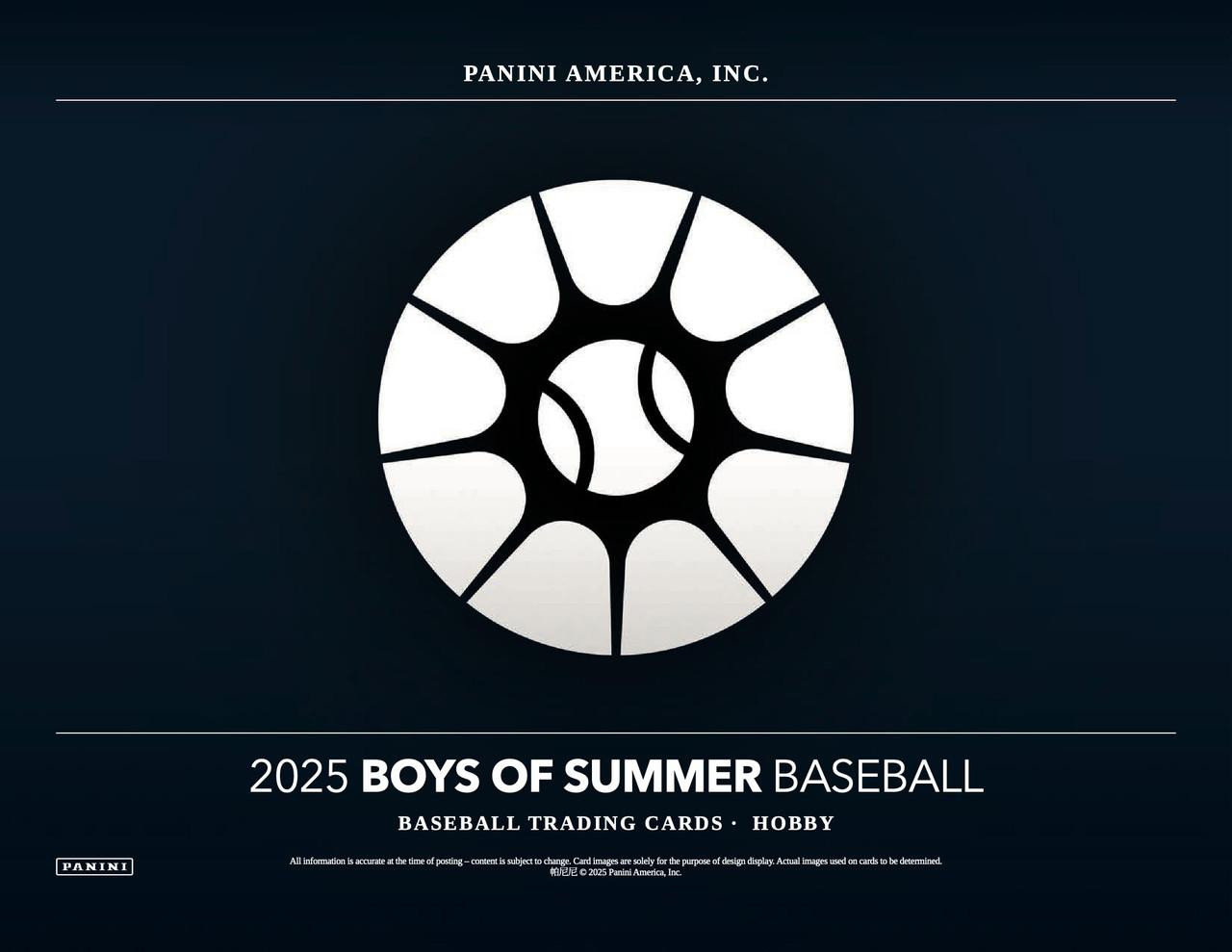 Image of 2025 Panini Boys of Summer Baseball Hobby Box
