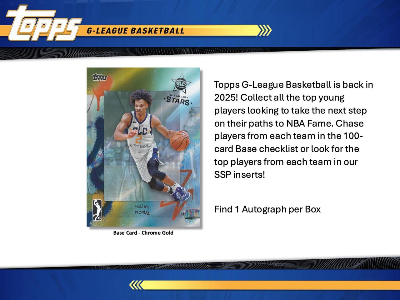 Image of 2024/25 Topps G League Basketball Hobby Box