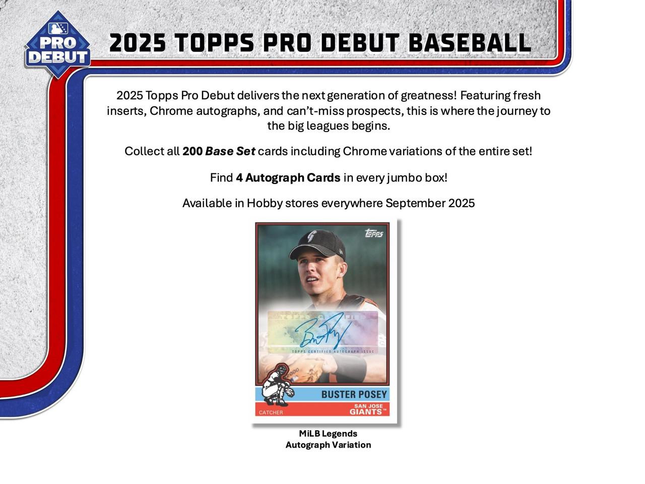 Image of 2025 Topps Pro Debut Baseball Jumbo Box