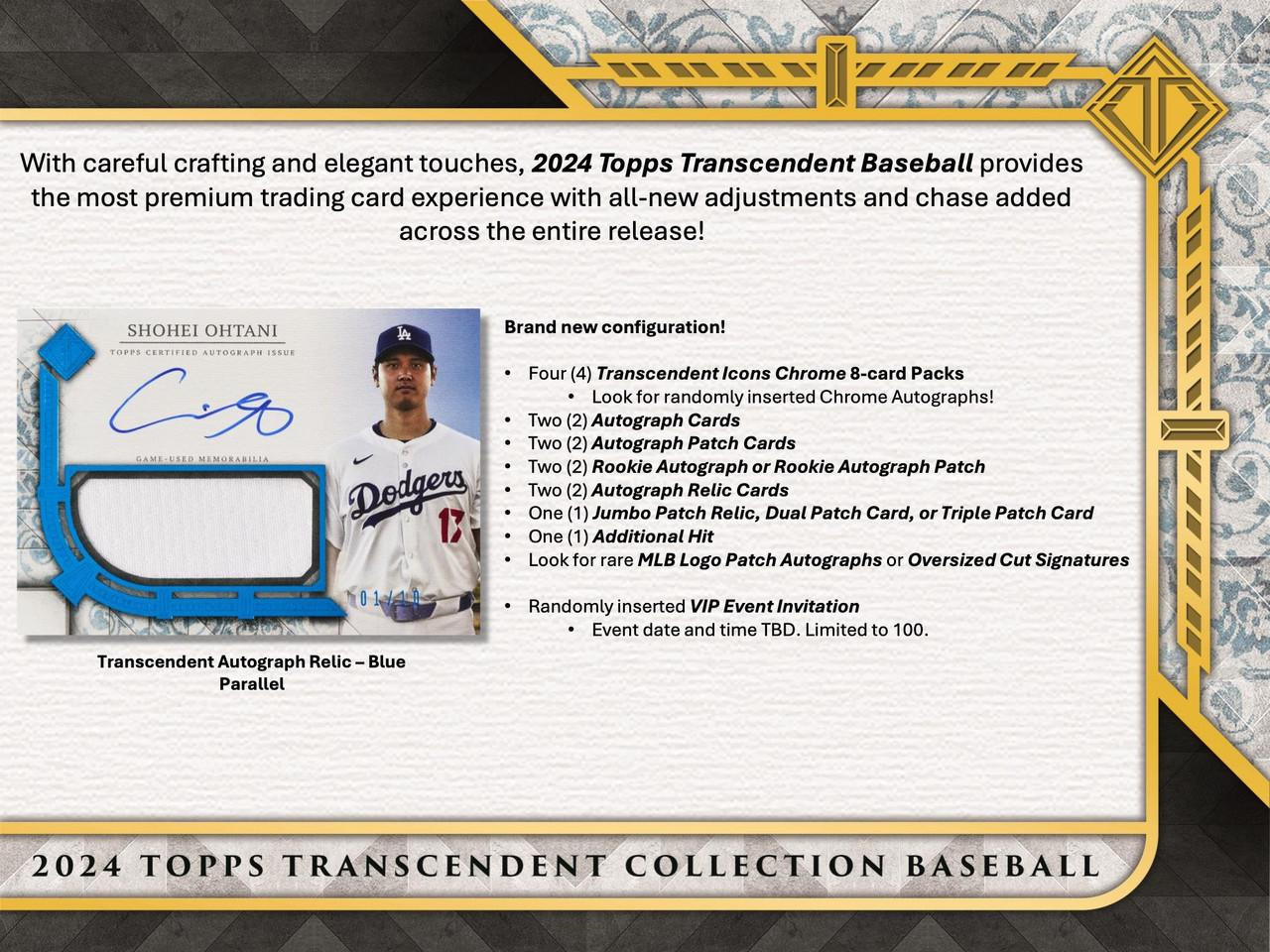 Image of 2024 Topps Transcendent Collection Baseball Hobby Box