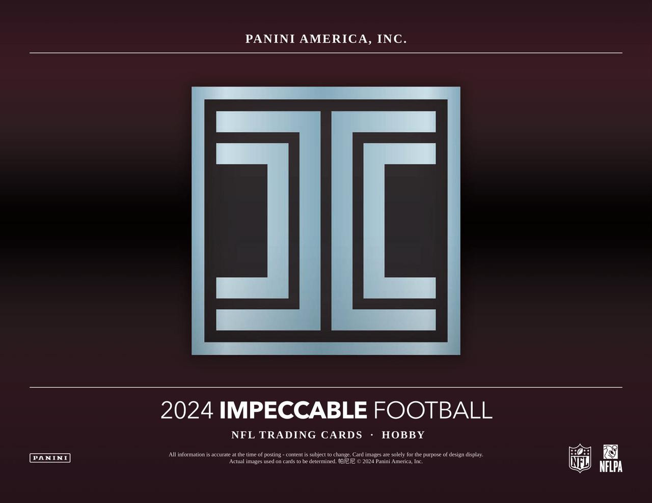 Image of 2024 Panini Impeccable Football Hobby 3 Box Case