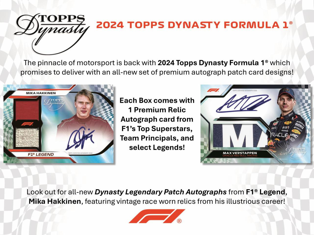 Image of 2024 Topps Dynasty Formula 1 Racing Hobby Box