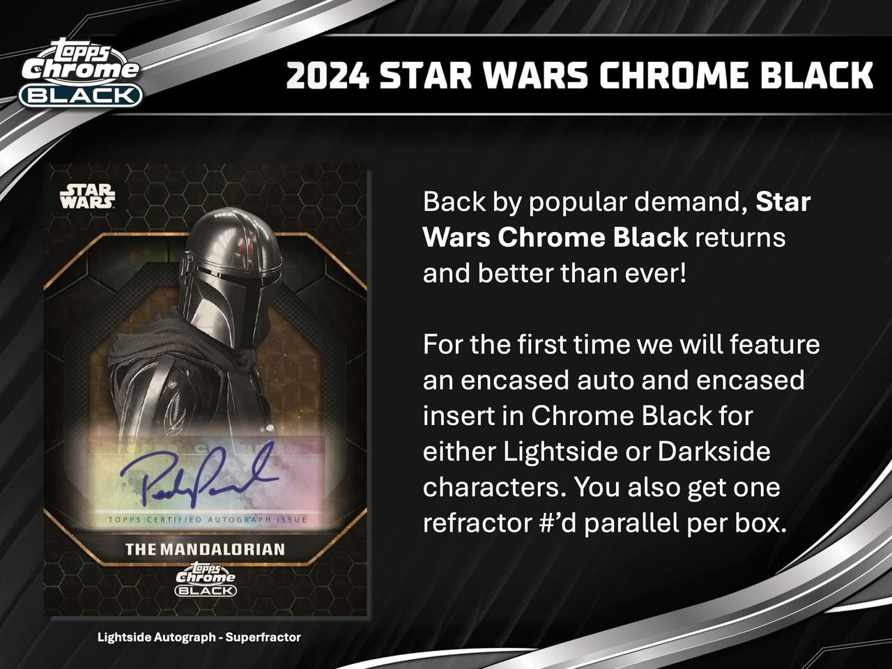 Image of 2024 Topps Star Wars Chrome Black Hobby Box