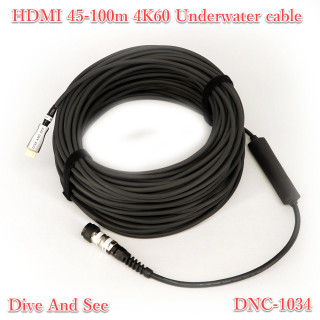 DNC-1034 long-range underwater fiber-optic HDMI cable up to 100m