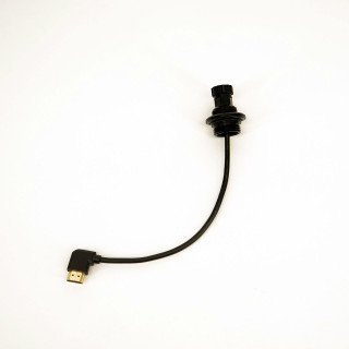 DNC-2193 1 inch-14 underwater HDMI bulkhead with 90-degree full-size Type A connector