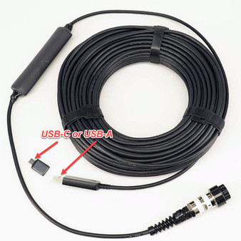 USB C or USB A underwater tethering cable 30 meters