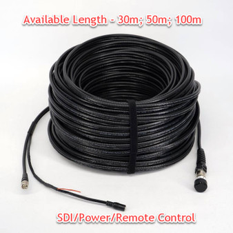 Underwater combo cable - Power 2 conductors and SDI coaxial