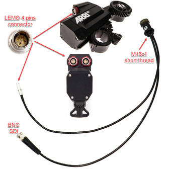 Uwater connector M16 Salty LBUS Surface Cable for ARRI with LEMO 4 pin. Underwater bulkhead connector for ARRI Alexa Mini