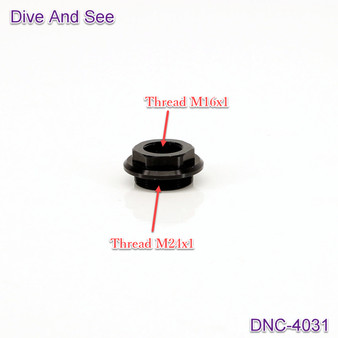 DNC-4031 thread reducer M24 to M16 Step Down Adapter. Thread adapter for underwater housings