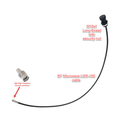Waterproof M16 connector for GPS, RFID, WLAN, WiFi antenna