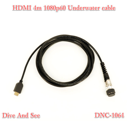 DNC-1064 4m underwater-to-surface HDMI cable for 1080p60 video monitoring