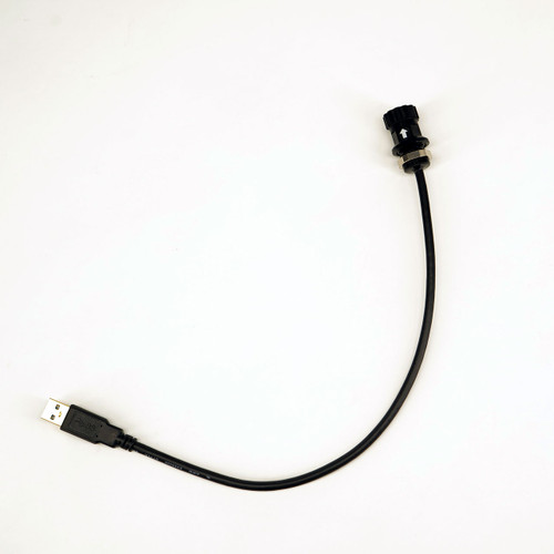 DNC-2029 underwater USB 3.0 Type-A bulkhead connector with M16 thread for camera tethering and data transfer