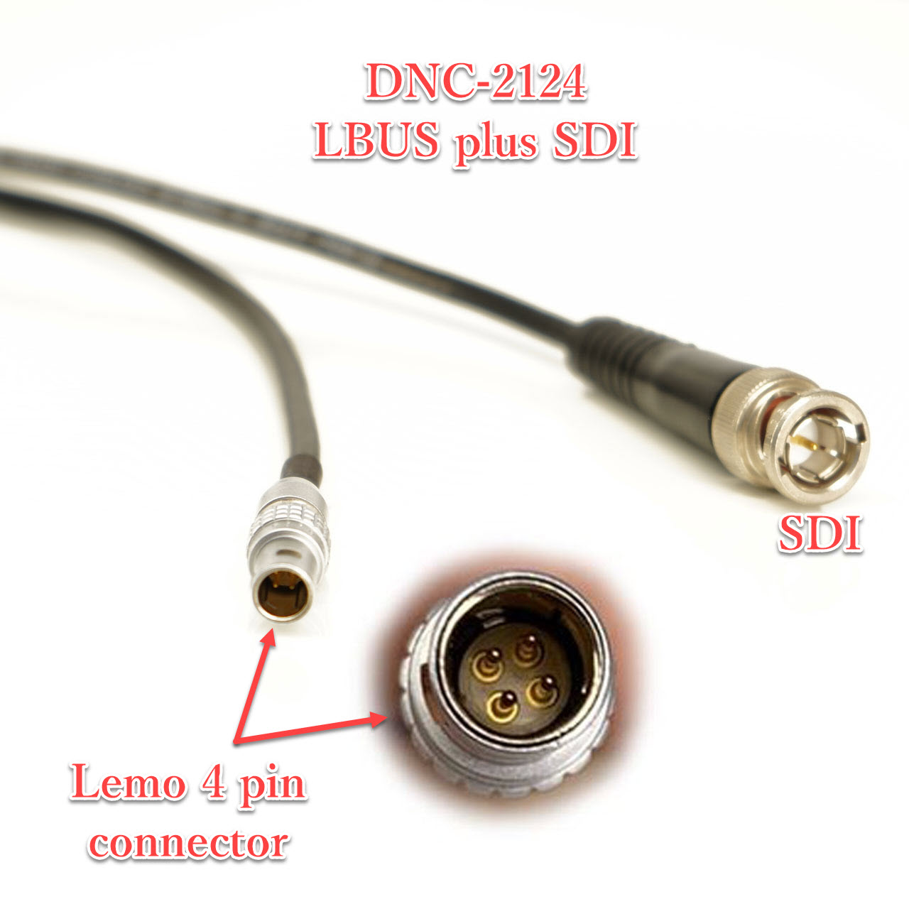 Lemo 4 pin connector on DNC-2124 bulkhead connector