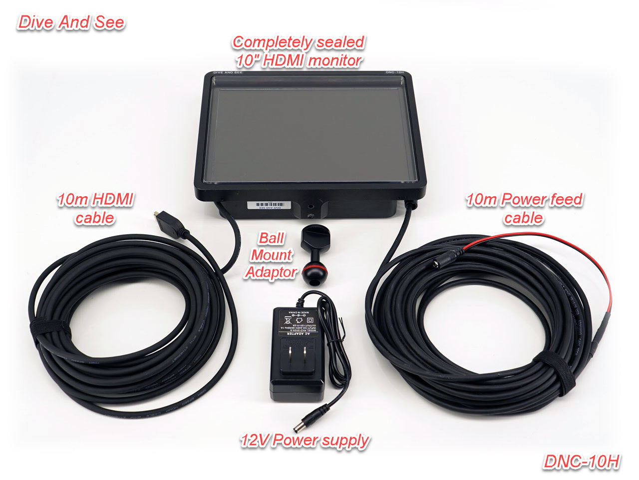 underwater HDMI monitor set