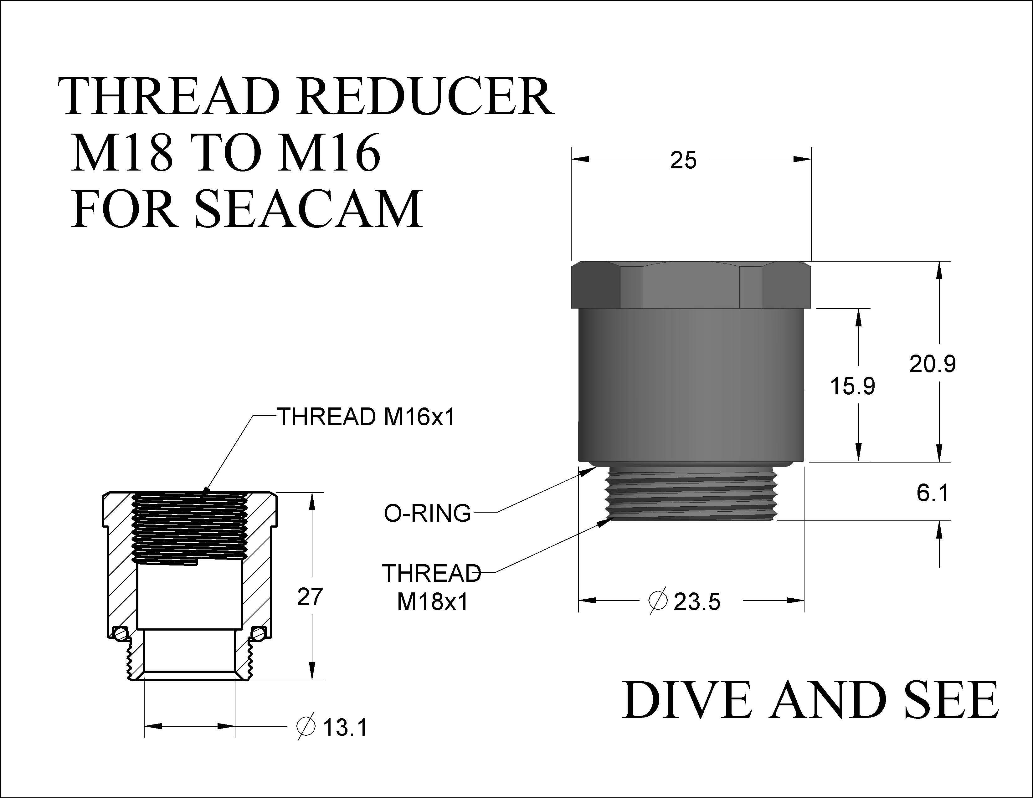Thread reducer from M18 to M16