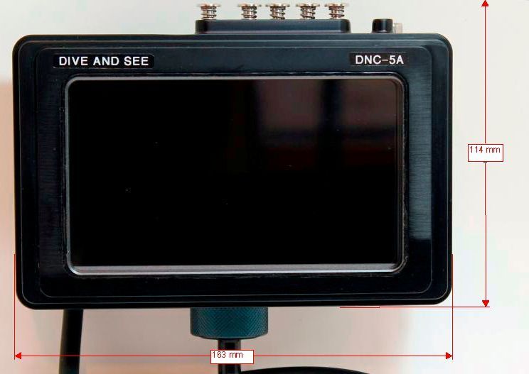 outside dimensions of dive and see monitor DNC-5A