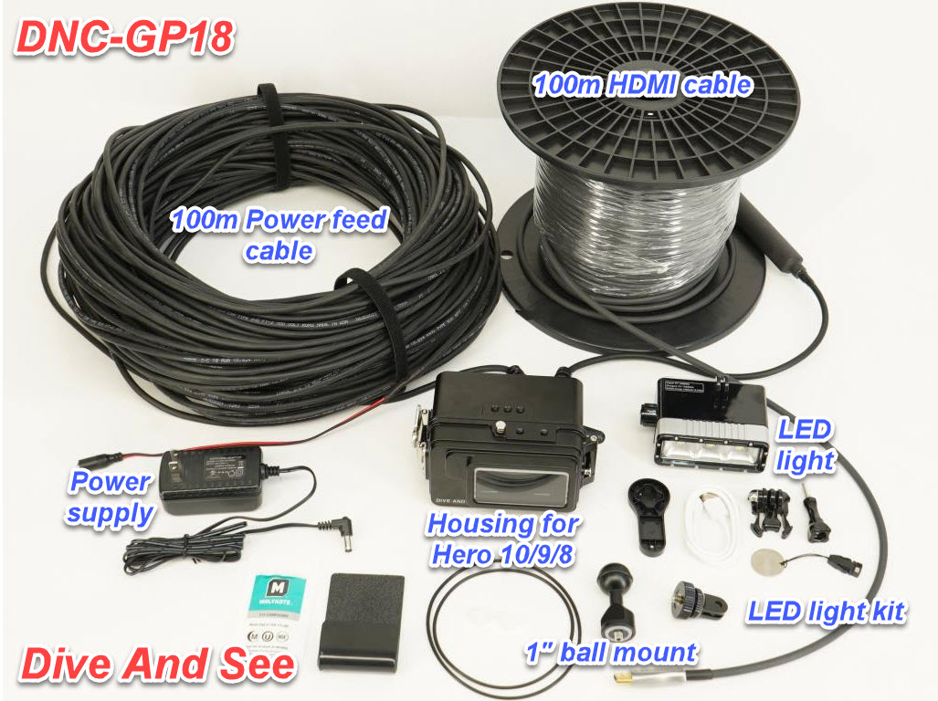 GoPro HDMI live stream kit. HERO 13-Black accessories dnc gp18 bundle dive and see live stream set
