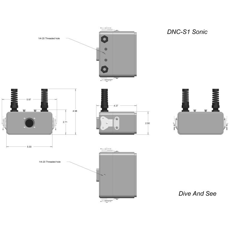 outline dimensions drawing for DNC-S1 Sonic