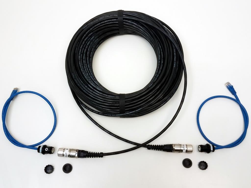 DNC-1102 set urwater Ethernet cable with underwater Ethernet bulkhead connectors