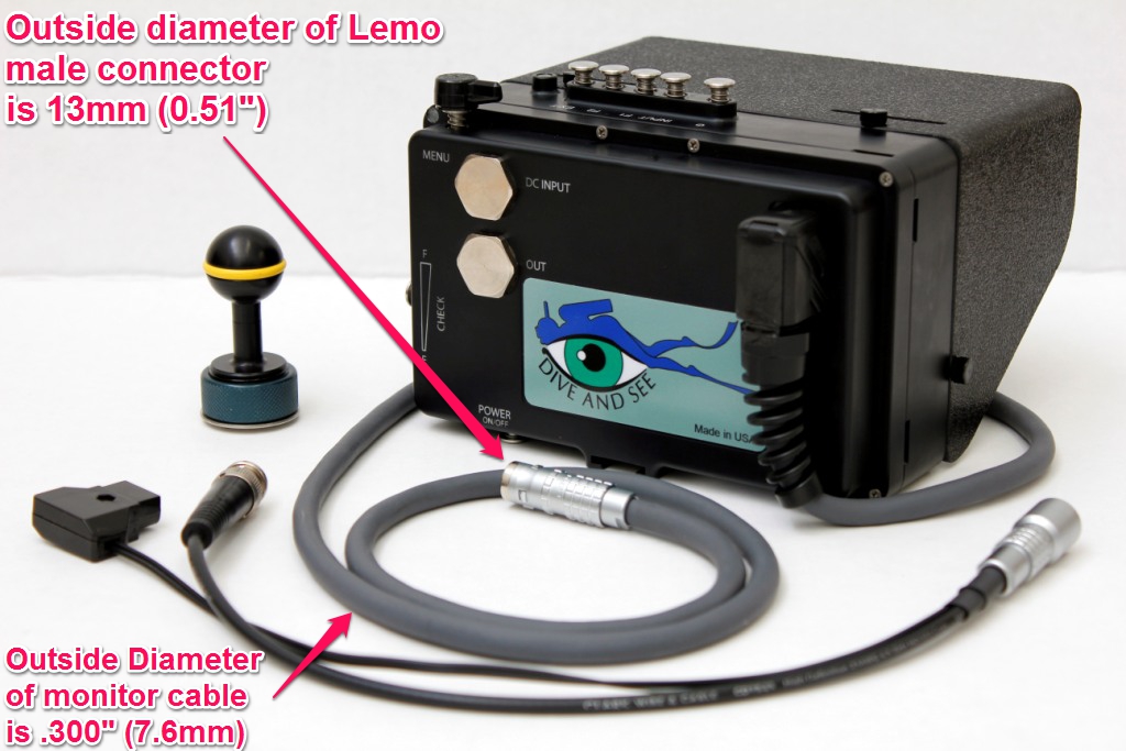 sdi monitor for splash bag with Anton Bauer Power Tap waterproof sdi 5 inch monitor cable connection for airsealand splash bag