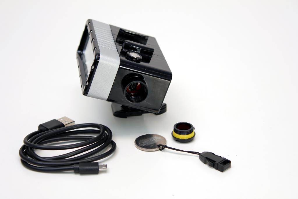 how to charge over USB port underwater light for GoPro hero7