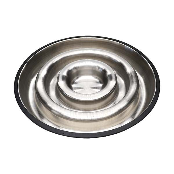 Wet Food Stainless Steel Slow Feed Dog Bowl Stainless Steel Slow