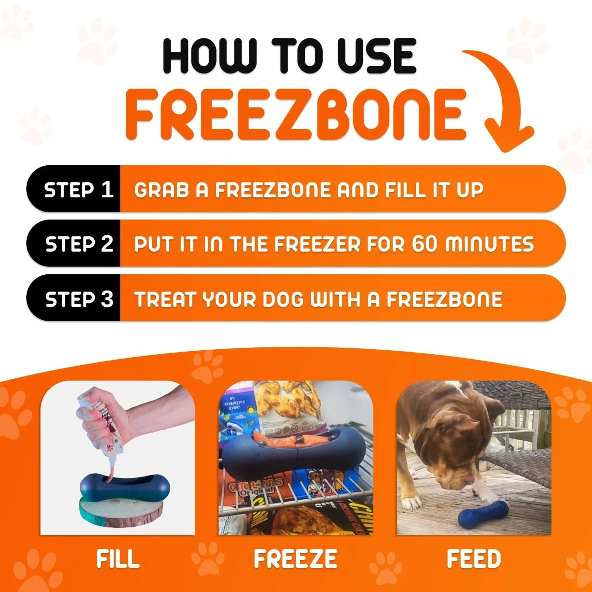FreezBone Freezstick | Indestructible Enrichment Chew | J&J Dog Supplies