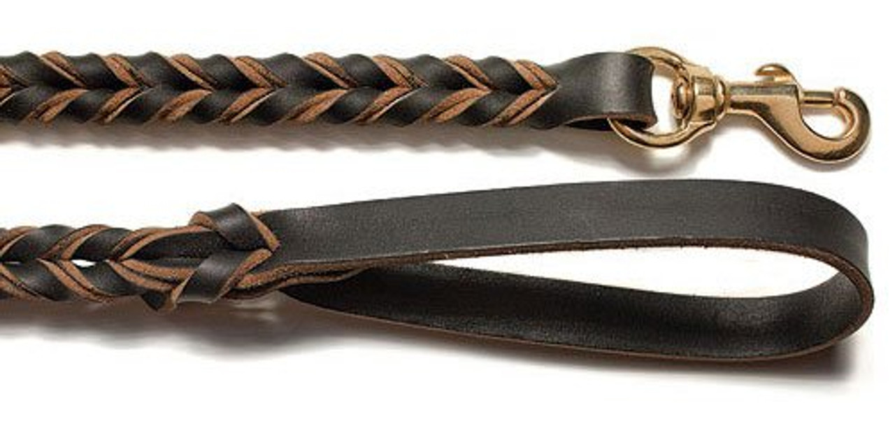 Braid Leather Dog Leash or Lead Real Genuine Leather Dark Brown Braided  Leather and Heavy-duty Brass Clasp Featuring 'love Knot' -  Canada