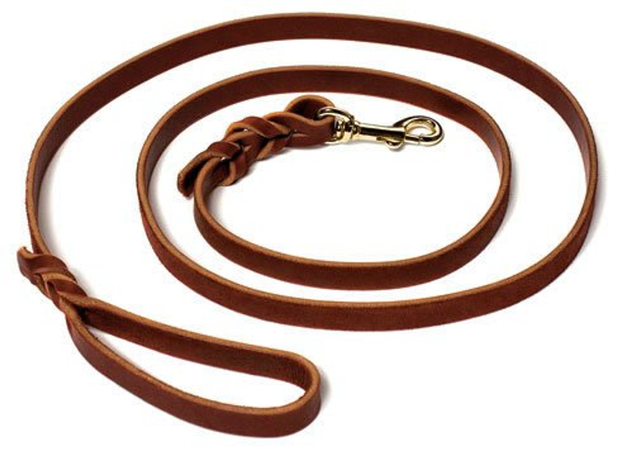 Leather Dog Training Leash - 4 Foot | Dog Lead - J&J Dog Supplies