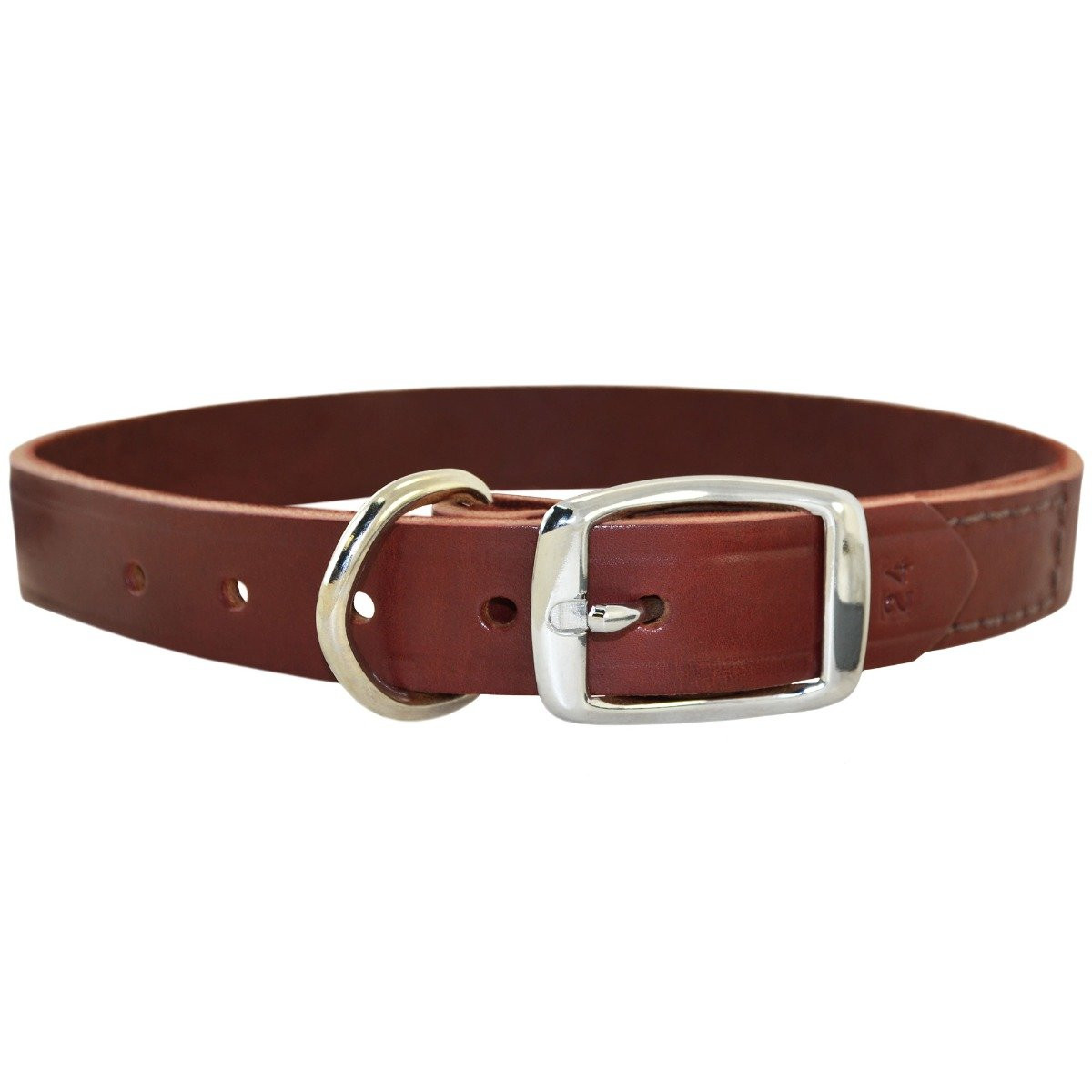 Burgundy Latigo Leather Dog Collar | Buckled Collar | Classic Style
