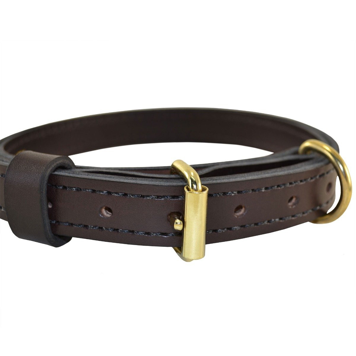 Premier Leather Collar | Brown Leather Dog Collar | English Rein