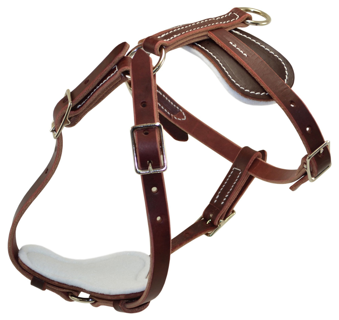 Leather Lite Tracking Harness - Burgundy - Small